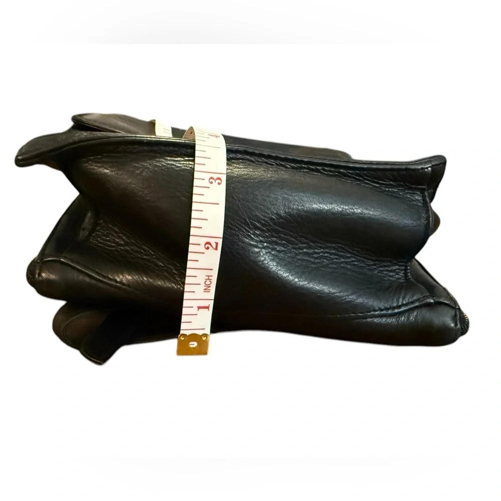 Hobo International Vintage Black Leather Small Crossbody Organizer Bag